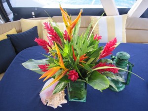 Tropical heliconia flowers from Good Moon Farm.